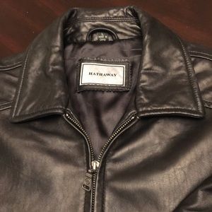Men leather jacket size L